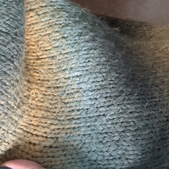 WOOLRICH* long sleeve cowl neck ribbed hem/cuff ombré sweat size XXL - Picture 4 of 11